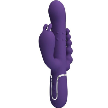 Vibratore coniglio triple stimolazione, stim. clitoride e anale, vibrazioni potenti